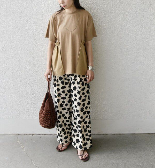 SHIPS Colors 「SHIPS Colors:〈手洗い可能〉ドッキング ペプラム ショートスリーブ トップス◇」|Tシャツ・カットソー|