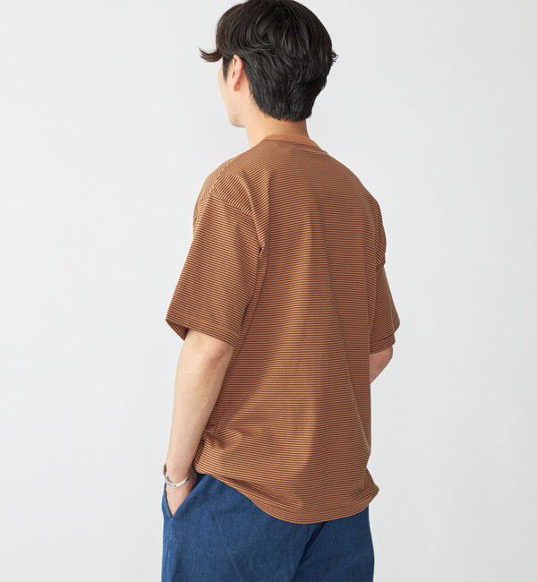 SHIPS「SHIPS: マイクロ ボーダー リンガー Tシャツ」|Tシャツ・カットソー|