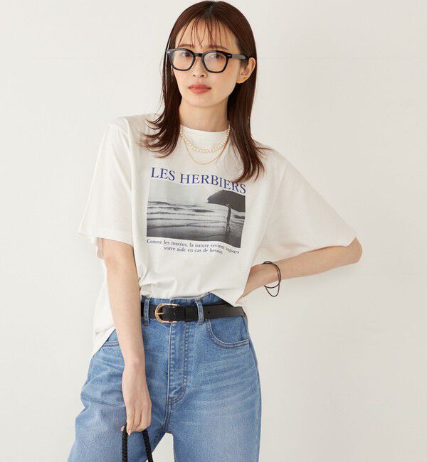 SHIPS Colors 「SHIPS Colors:〈接触冷感・UVカット〉サンセット フォト Tシャツ◇」|Tシャツ・カットソー|