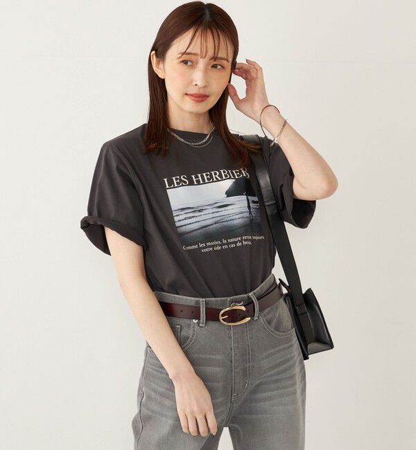 SHIPS Colors 「SHIPS Colors:〈接触冷感・UVカット〉サンセット フォト Tシャツ◇」|Tシャツ・カットソー|