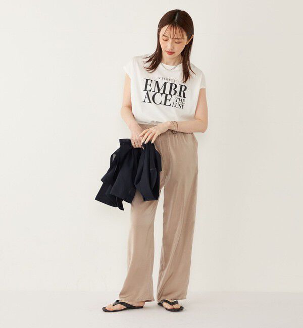 SHIPS Colors 「SHIPS Colors:〈接触冷感・UVカット〉フレンチスリーブ ロゴ Tシャツ◇」|Tシャツ・カットソー|