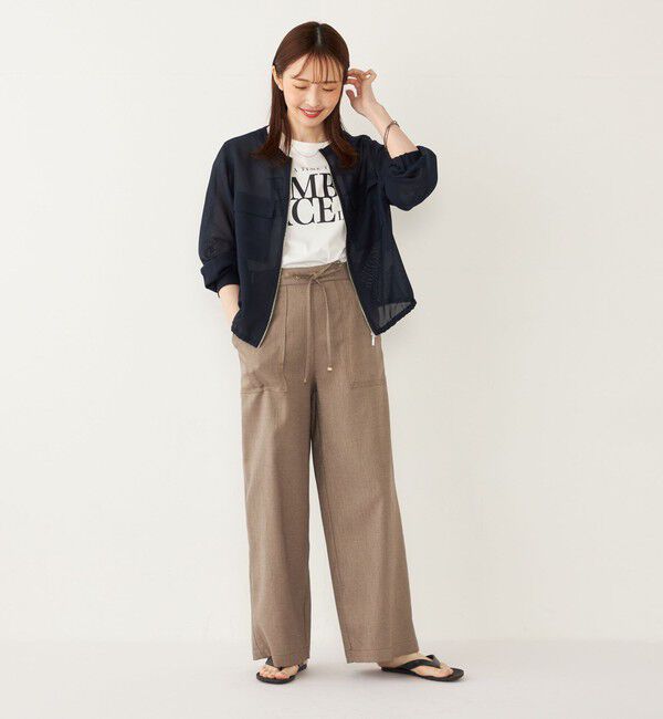 SHIPS Colors 「SHIPS Colors:〈接触冷感・UVカット〉フレンチスリーブ ロゴ Tシャツ◇」|Tシャツ・カットソー|