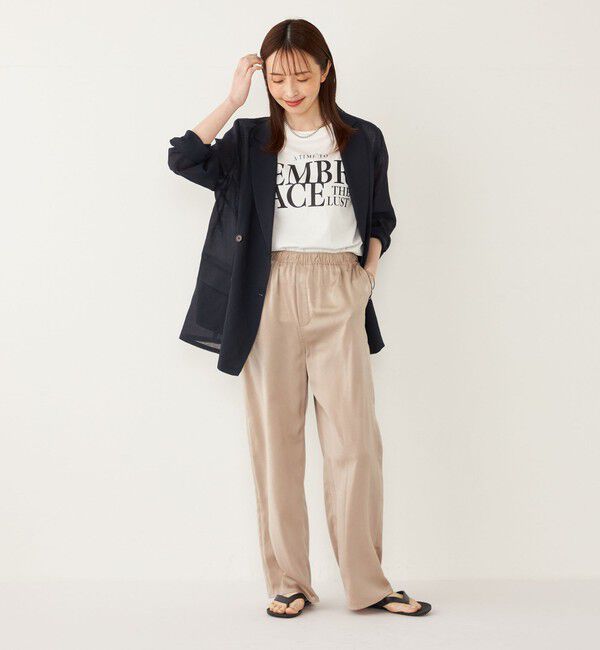 SHIPS Colors 「SHIPS Colors:〈接触冷感・UVカット〉フレンチスリーブ ロゴ Tシャツ◇」|Tシャツ・カットソー|