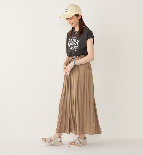 SHIPS Colors 「SHIPS Colors:〈接触冷感・UVカット〉フレンチスリーブ ロゴ Tシャツ◇」|Tシャツ・カットソー|