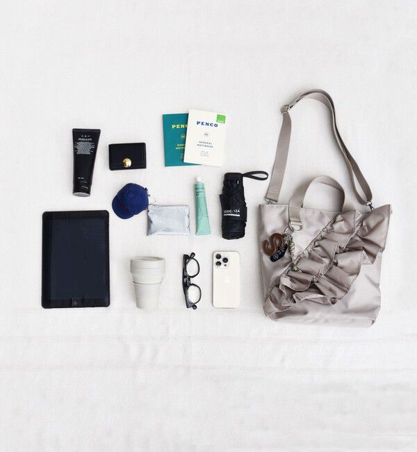 SHIPS for women「【WEB限定】チャーム 付き フリル トート」|トートバッグ|