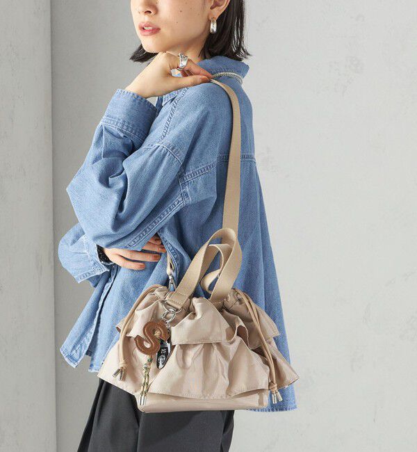 SHIPS for women「【WEB限定】チャーム 付き フリル 巾着 ショルダー」|ショルダー・メッセンジャー|