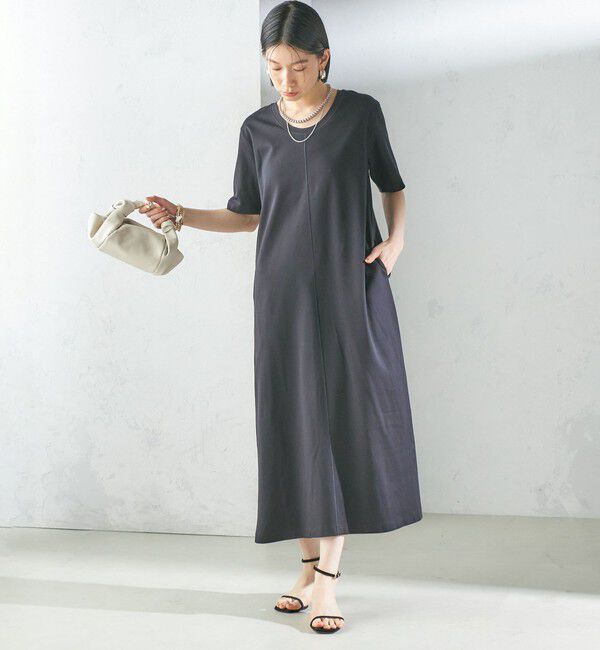 SHIPS for women「〈手洗い可能〉スーピマ ポンチ 2WAY ベーシック ジャージ ワンピース」|ワンピース|