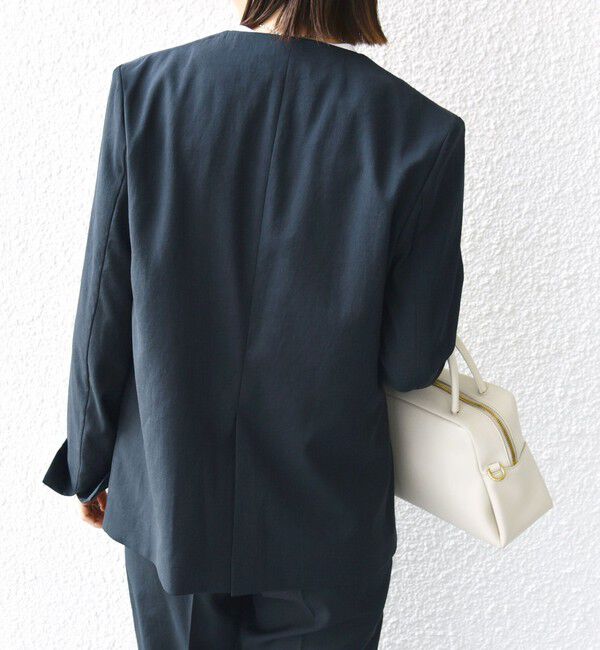 SHIPS for women「〈手洗い可能〉FUNCTIONAL カラーレス ジャケット（セットアップ対応）」|ノーカラージャケット|