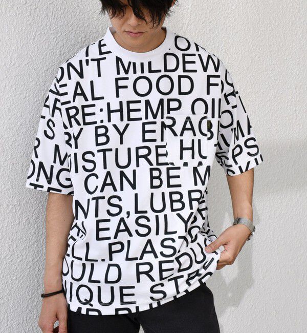 SHIPS any「【SHIPS any別注】Phatee: オーガニックコットン パターン プリント スピンドル ポケット Tシャツ◇」|Tシャツ・カットソー|ホワイト