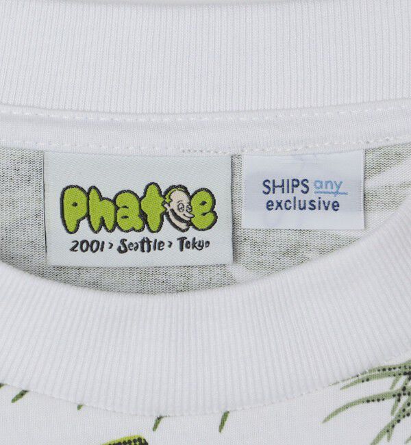 SHIPS any「【SHIPS any別注】Phatee: オーガニックコットン パターン プリント スピンドル ポケット Tシャツ◇」|Tシャツ・カットソー|