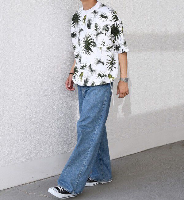 SHIPS any「【SHIPS any別注】Phatee: オーガニックコットン パターン プリント スピンドル ポケット Tシャツ◇」|Tシャツ・カットソー|