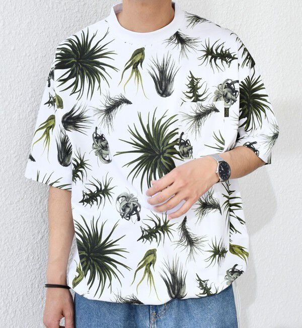 SHIPS any「【SHIPS any別注】Phatee: オーガニックコットン パターン プリント スピンドル ポケット Tシャツ◇」|Tシャツ・カットソー|