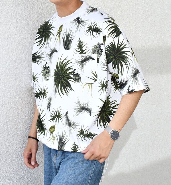 SHIPS any「【SHIPS any別注】Phatee: オーガニックコットン パターン プリント スピンドル ポケット Tシャツ◇」|Tシャツ・カットソー|