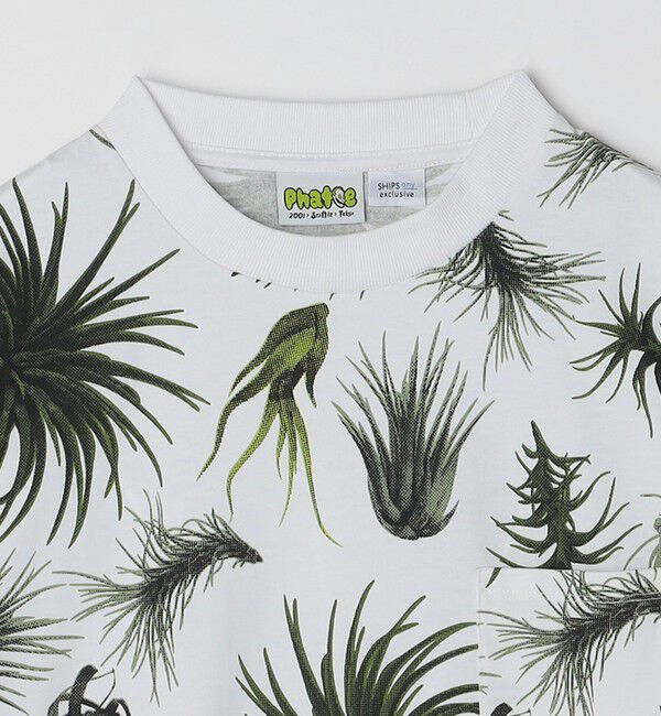 SHIPS any「【SHIPS any別注】Phatee: オーガニックコットン パターン プリント スピンドル ポケット Tシャツ◇」|Tシャツ・カットソー|