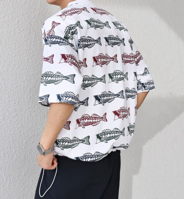 SHIPS any「【SHIPS any別注】Phatee: オーガニックコットン パターン プリント スピンドル ポケット Tシャツ◇」|Tシャツ・カットソー|