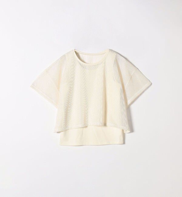 SHIPS any「SHIPS any:〈手洗い可能〉メッシュ シアー ワイド TEE &times; タンク セット」|Tシャツ・カットソー|