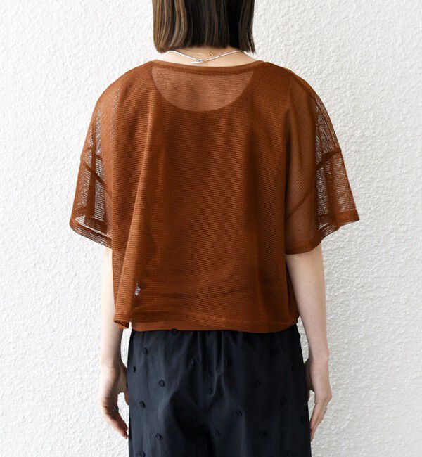 SHIPS any「SHIPS any:〈手洗い可能〉メッシュ シアー ワイド TEE &times; タンク セット」|Tシャツ・カットソー|