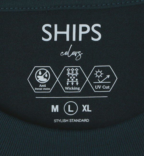 SHIPS Colors 「SHIPS Colors:〈吸水速乾・汗染み防止・UVカット〉クイック ドライ Tシャツ」|Tシャツ・カットソー|