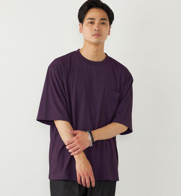 SHIPS Colors 「SHIPS Colors:〈吸水速乾・汗染み防止・UVカット〉クイック ドライ Tシャツ」|Tシャツ・カットソー|パープル