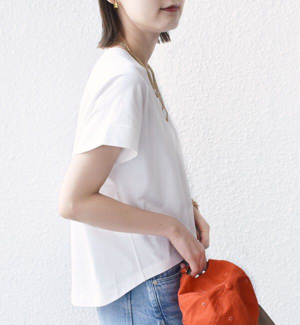 SHIPS for women「〈接触冷感 / UVカット〉コクーン フレンチ スリーブ プルオーバー」|Tシャツ・カットソー|