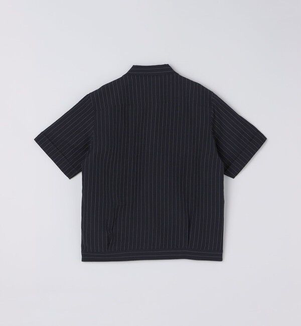 SHIPS「BATEAUX DE SHIPS: ウール リネン ストライプ オープンカラー シャツ」|シャツ・ブラウス|