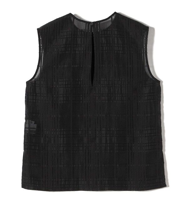 SHIPS for women「〈手洗い可能〉シアー チェック ジャカード ノースリーブ ブラウス」|シャツ・ブラウス|