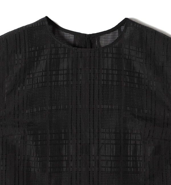 SHIPS for women「〈手洗い可能〉シアー チェック ジャカード ノースリーブ ブラウス」|シャツ・ブラウス|