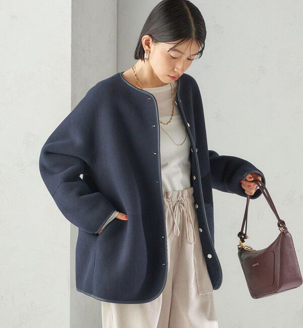 SHIPS for women「【一部WEB限定】〈手洗い可能〉NEW リバーシブル ボア ブルゾン」|ブルゾン・スタジャン|