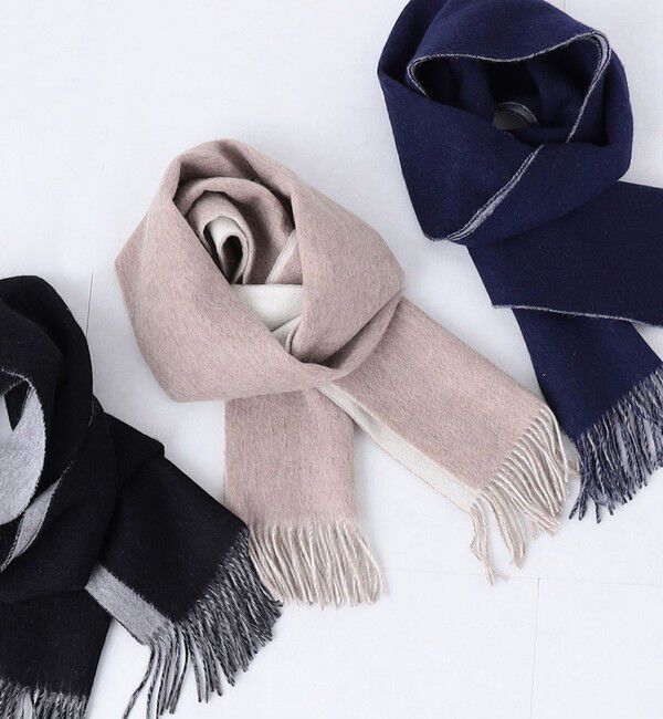 SHIPS any「SHIPS any: サープラスヤーン ウール リバーシブル ソリッド マフラー◇」|マフラー|