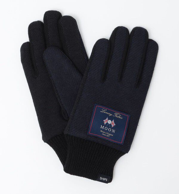 SHIPS「SHIPS: MOON ニット グローブ」|手袋|ネイビー
