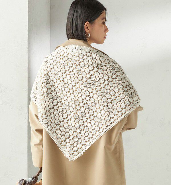 SHIPS for women「《予約》【SHIPS別注】BINDU: レース トライアングル スカーフ」|バンダナ・スカーフ|