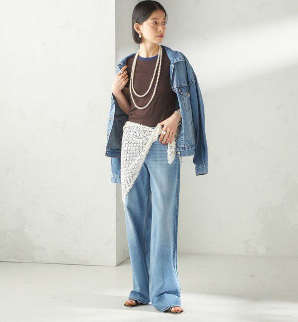 SHIPS for women「《予約》【SHIPS別注】BINDU: レース トライアングル スカーフ」|バンダナ・スカーフ|