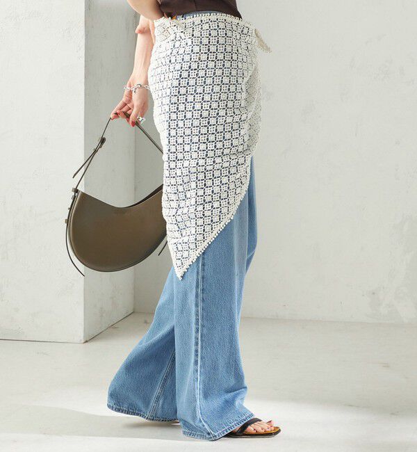 SHIPS for women「《予約》【SHIPS別注】BINDU: レース トライアングル スカーフ」|バンダナ・スカーフ|