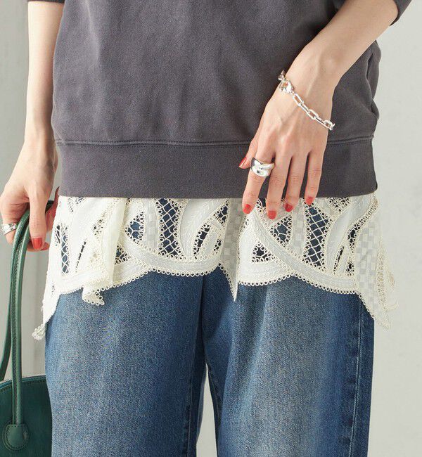 SHIPS for women「〈手洗い可能〉刺繍 スカラップ レース キャミソール」|キャミソール|