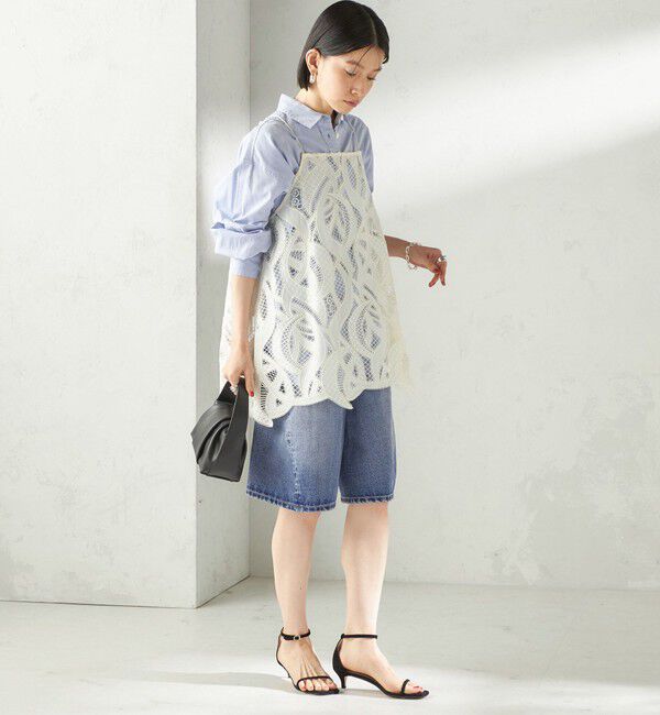 SHIPS for women「〈手洗い可能〉刺繍 スカラップ レース キャミソール」|キャミソール|