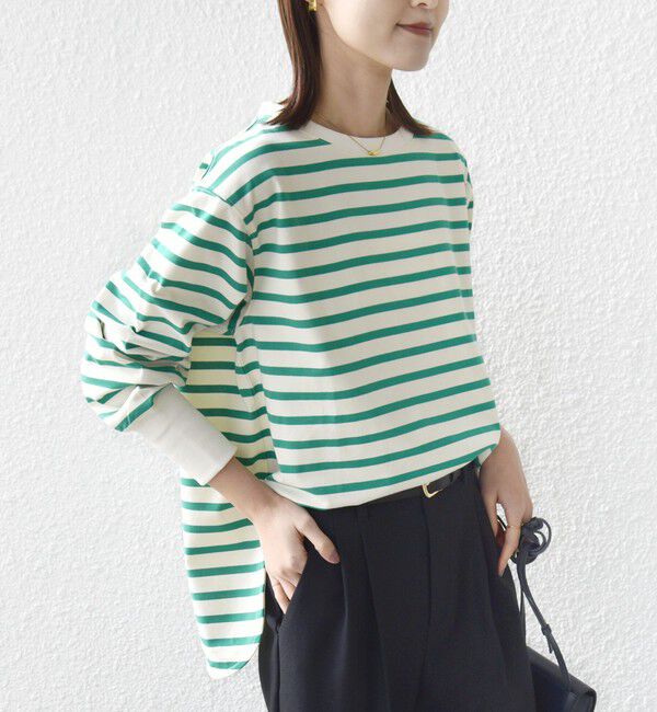 SHIPS for women「【SHIPS別注】TENNESSEE:〈洗濯機可能〉ワイド ボーダー TEE」|Tシャツ・カットソー|