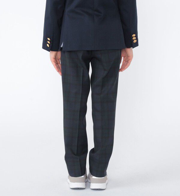 SHIPS KIDS「SHIPS KIDS:110～130cm /〈洗濯機可能〉セレモニー ブラックウォッチ ストレッチ スラックス パンツ」|スラックス|