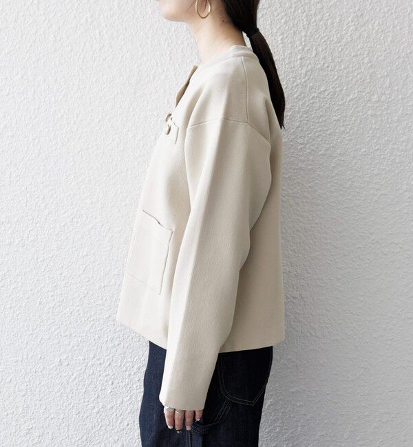 SHIPS any「《予約》SHIPS any:〈手洗い可能〉クルーネック ニット ジャケット カーディガン」|カーディガン|