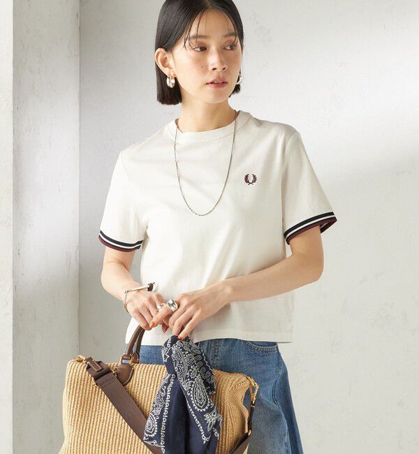 SHIPS for women「《予約》FRED PERRY:G2162 TIPPED T SHIRT」|Tシャツ・カットソー|