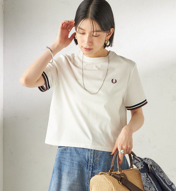 SHIPS for women「《予約》FRED PERRY:G2162 TIPPED T SHIRT」|Tシャツ・カットソー|