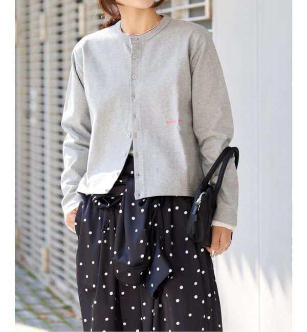 OUTDOOR PRODUCTS Usual Things「ロゴ刺繍コットンクルーネックカーディガン」|カーディガン|