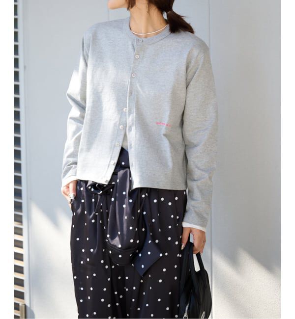 OUTDOOR PRODUCTS Usual Things「ロゴ刺繍コットンクルーネックカーディガン」|カーディガン|