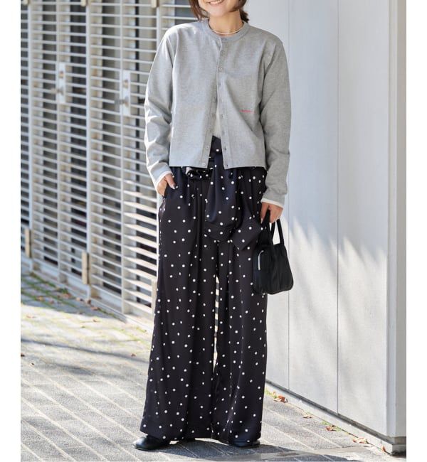 OUTDOOR PRODUCTS Usual Things「ロゴ刺繍コットンクルーネックカーディガン」|カーディガン|