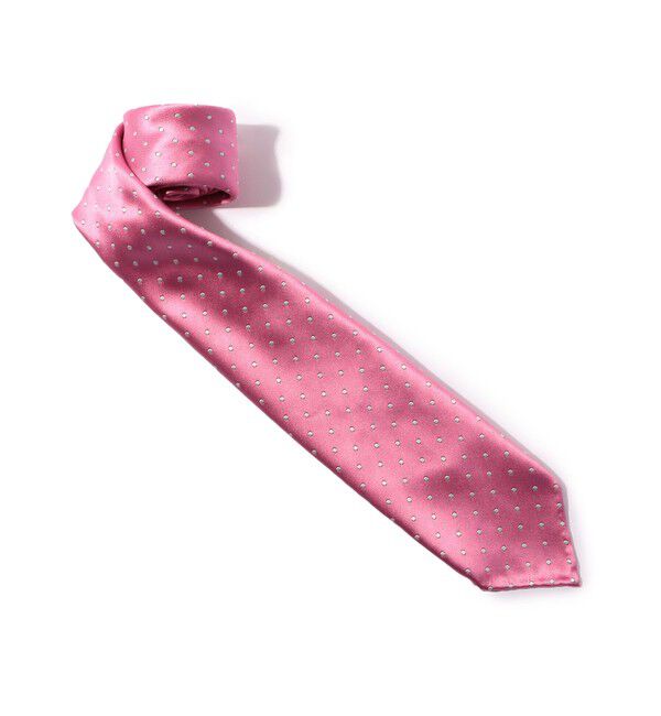 TOMORROWLAND GOODS「TOMORROWLAND シルク セッテピエゲ ドットタイ」|ネクタイ・蝶ネクタイ|34 ピンク系