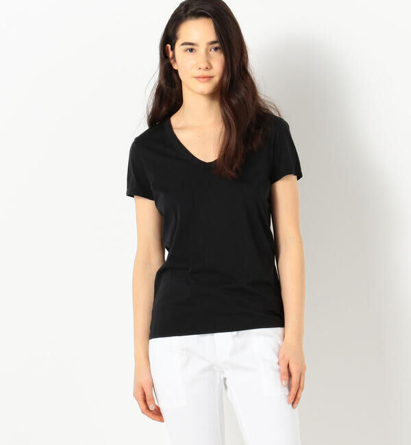 JAMES PERSE「リュクスジャージー スクープネックTシャツ WELJ3331」|Tシャツ・カットソー|19 ブラック