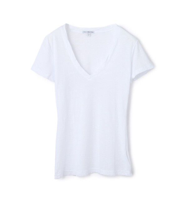 JAMES PERSE「スラブジャージー ＶネックＴシャツ WUA3695」|Tシャツ・カットソー|ホワイト