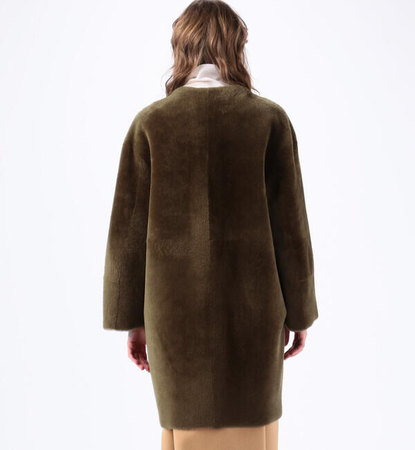 TOMORROWLAND collection「メリノムートン ノーカラーコート」|ノーカラーコート|