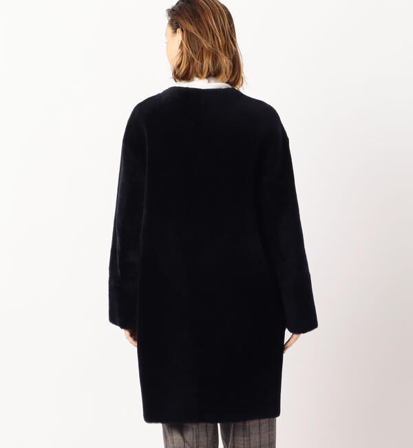 TOMORROWLAND collection「メリノムートン ノーカラーコート」|ノーカラーコート|