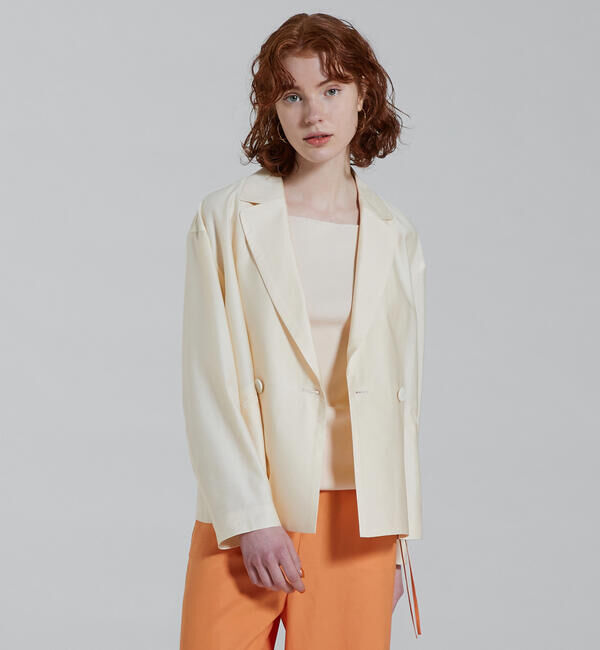 Ballsey「コットンドビーツイル ダブルブレストジャケット」|テーラードジャケット|41 ライトベージュ