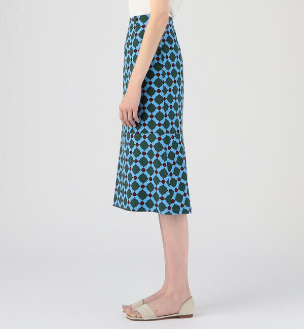 Ballsey「ダイヤゴナルプリント マーメイドスカート」|フレア|